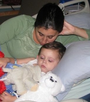 mommy and Jamison at the hospital